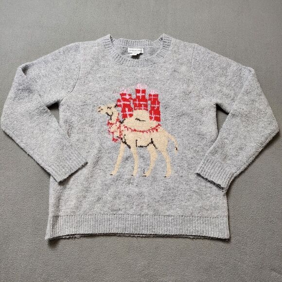 Cupcakes and Cashmere Camel With Gifts Christmas Sweater Size med Ugly Xmas - Picture 1 of 11